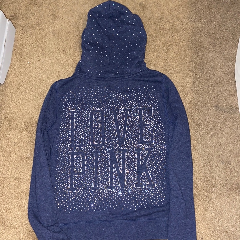Vintage Rhinestone VS Pink Full Zip